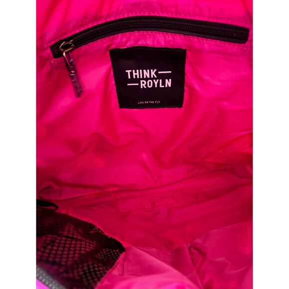 Think Royln Colorblock Tote & Pouch Set NWT Quilted Removable Strap Bags Pink - Picture 5 of 10